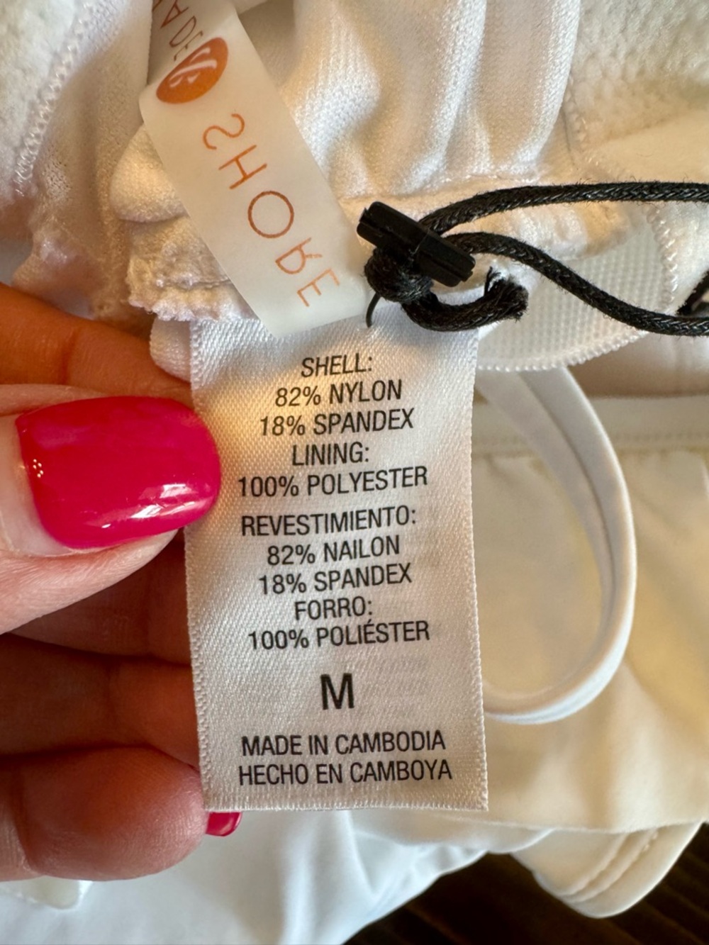 NWT Shade & Shore White Ruffle One-Piece Swimsuit Size M - Picture 4 of 6